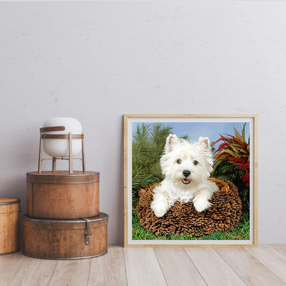 Dog - Full Round Drill Diamond Painting 40*40CM