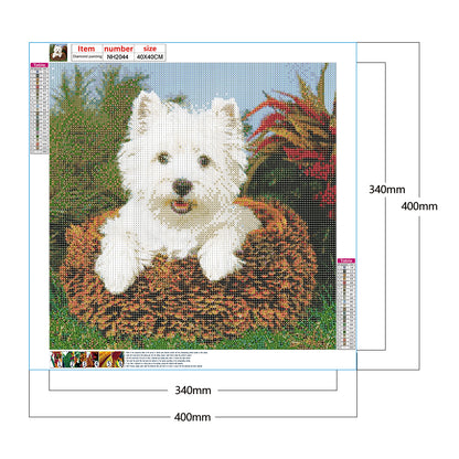 Dog - Full Round Drill Diamond Painting 40*40CM