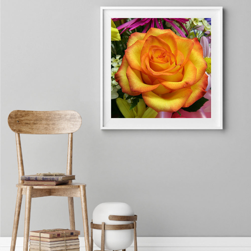 Yellow Rose - Full Round Drill Diamond Painting 40*40CM