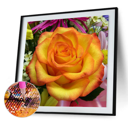 Yellow Rose - Full Round Drill Diamond Painting 40*40CM