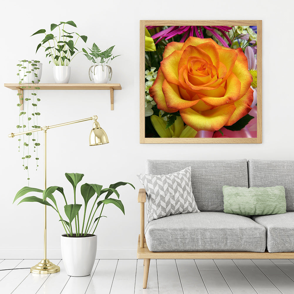 Yellow Rose - Full Round Drill Diamond Painting 40*40CM