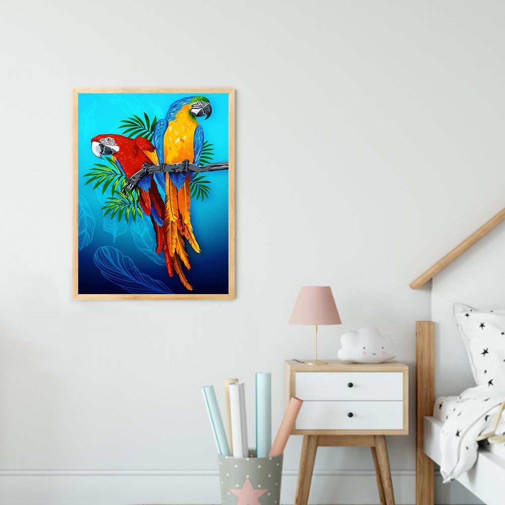 Parrot - Full Round Drill Diamond Painting 30*40CM