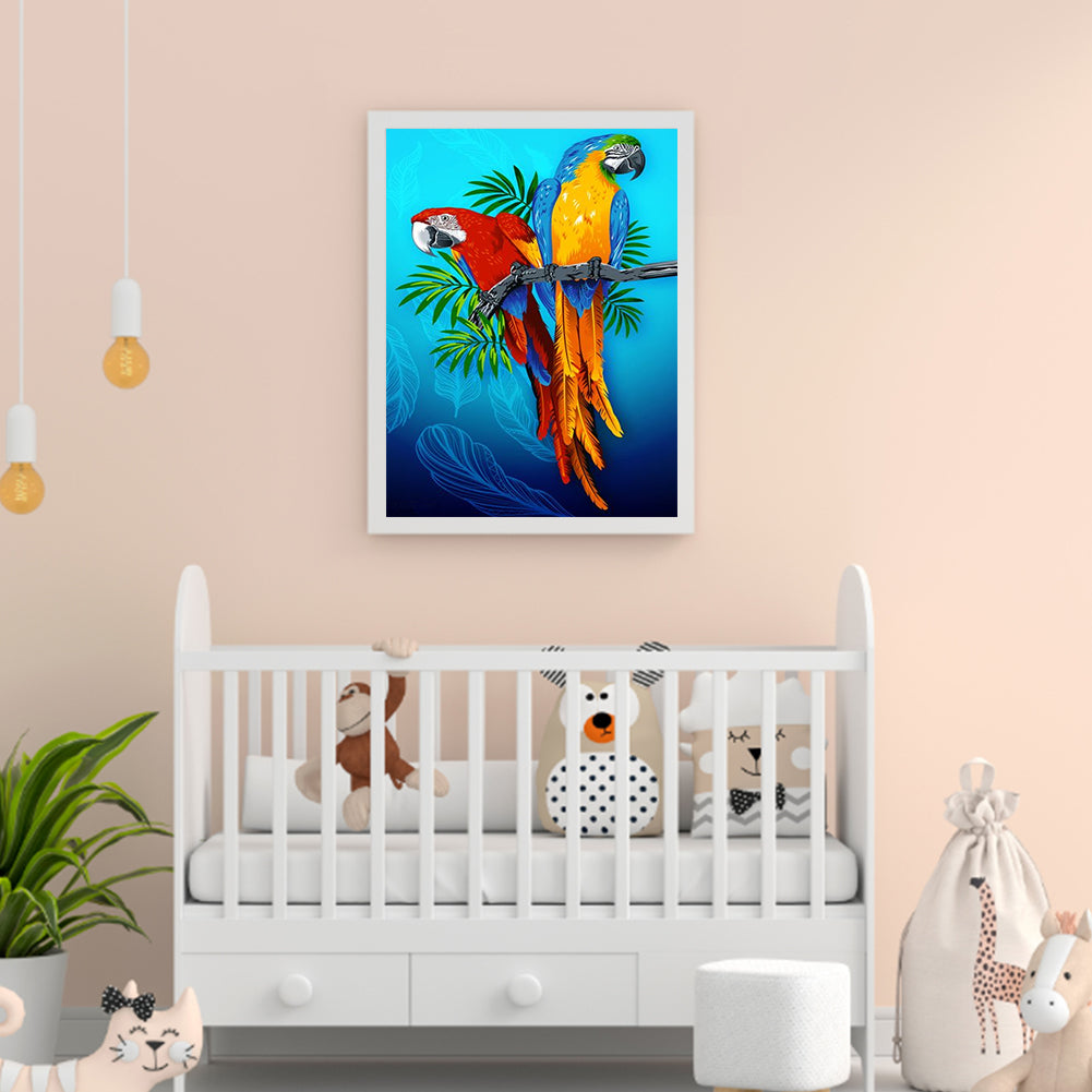 Parrot - Full Round Drill Diamond Painting 30*40CM