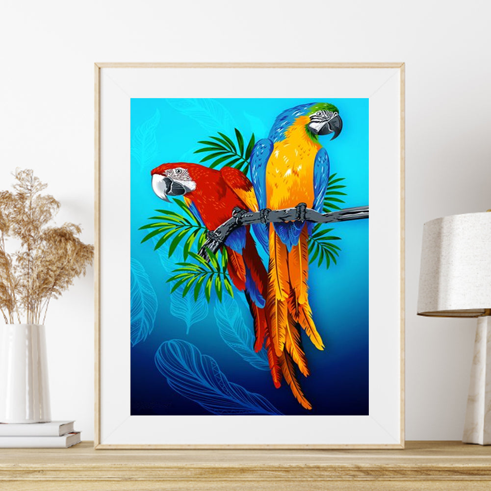 Parrot - Full Round Drill Diamond Painting 30*40CM