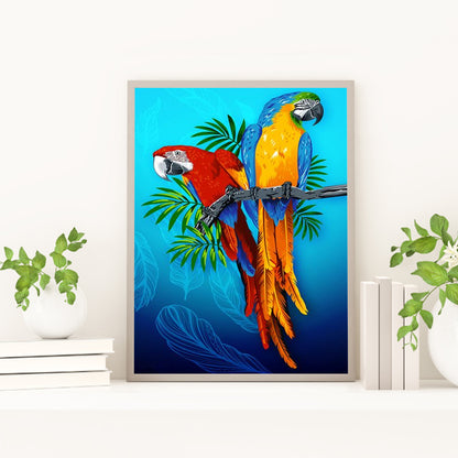 Parrot - Full Round Drill Diamond Painting 30*40CM