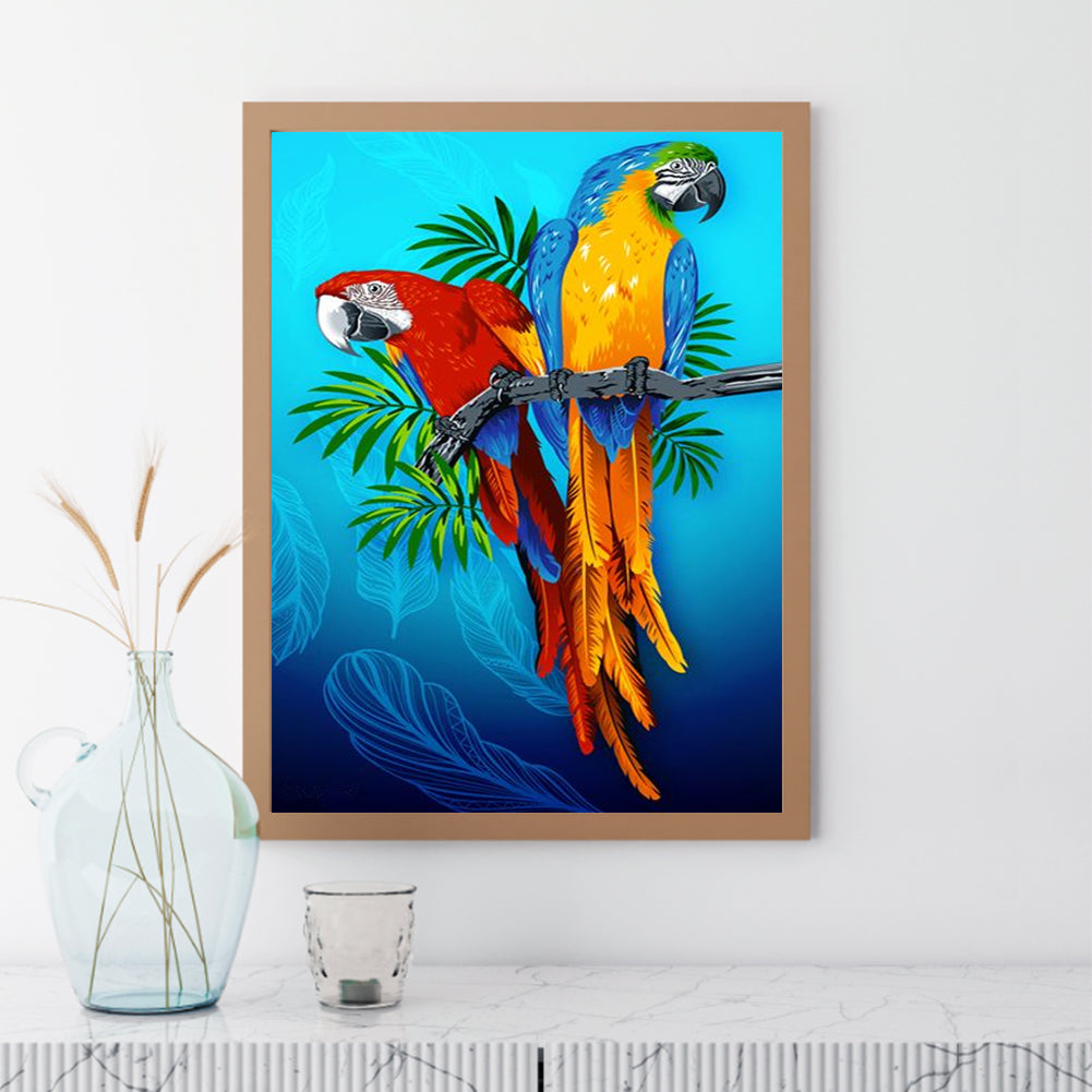 Parrot - Full Round Drill Diamond Painting 30*40CM