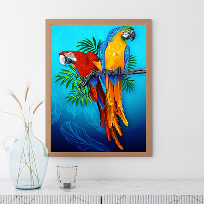Parrot - Full Round Drill Diamond Painting 30*40CM