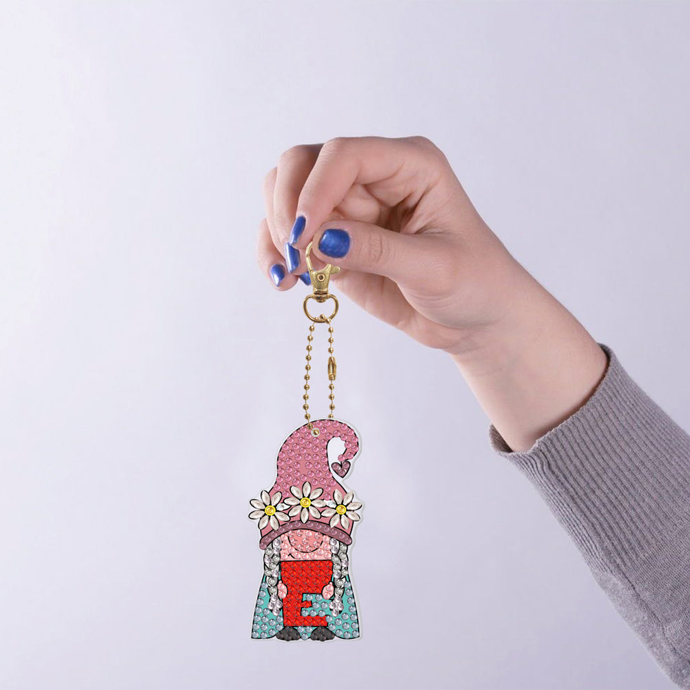 5D Diamond Painting Keyring Kits DIY Cartoon Animal Keychain Bag Pendant