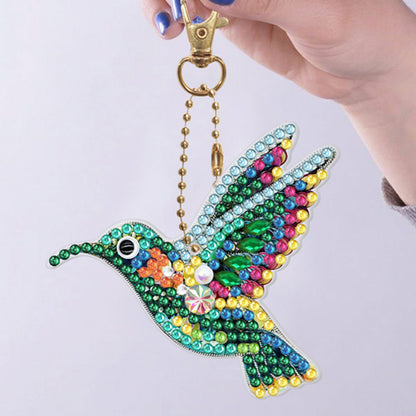 5D Diamond Painting Keyring Kits DIY Cartoon Animal Keychain Bag Pendant