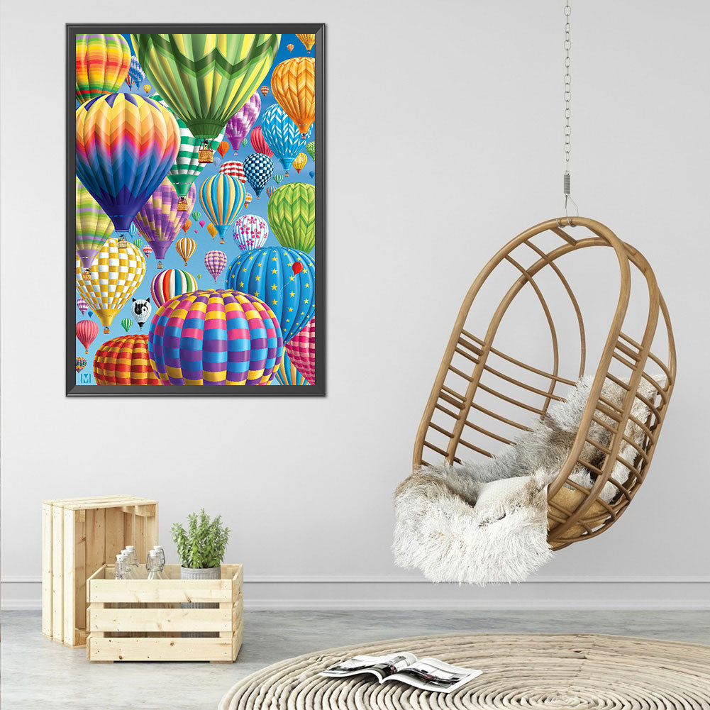 Hot Air Balloon - Full Round Drill Diamond Painting 40*60CM