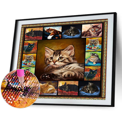 Kitten - Full Round Drill Diamond Painting 60*50CM