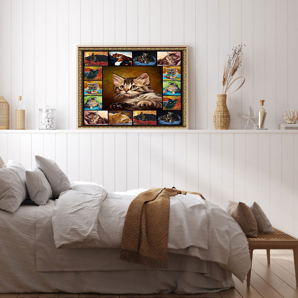 Kitten - Full Round Drill Diamond Painting 60*50CM