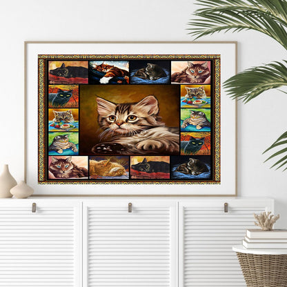 Kitten - Full Round Drill Diamond Painting 60*50CM