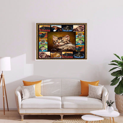 Kitten - Full Round Drill Diamond Painting 60*50CM