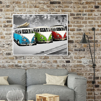 Beach Bus - Full Round Drill Diamond Painting 40*30CM