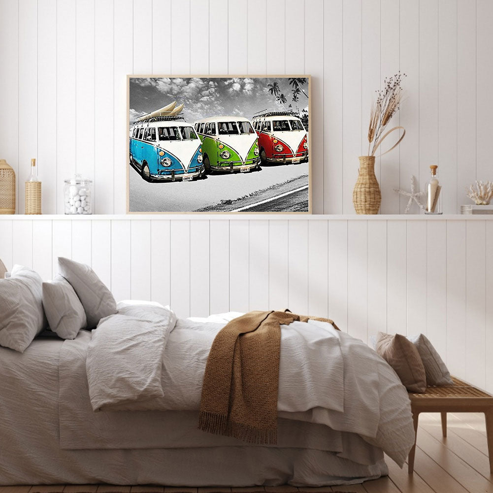 Beach Bus - Full Round Drill Diamond Painting 40*30CM