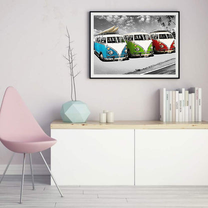 Beach Bus - Full Round Drill Diamond Painting 40*30CM