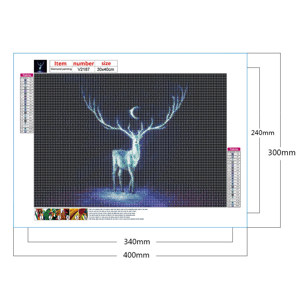 Elk - Full Round Drill Diamond Painting 40*30CM