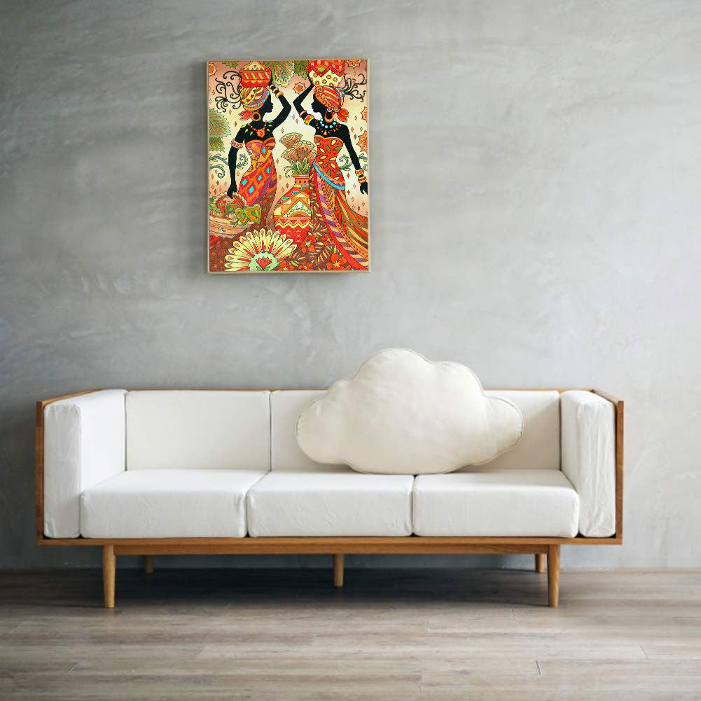 African Ethnic Art - Full Round Drill Diamond Painting 30*40CM