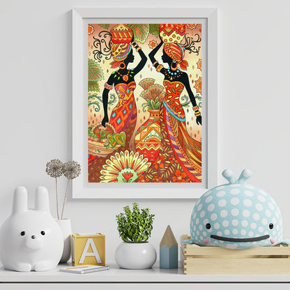 African Ethnic Art - Full Round Drill Diamond Painting 30*40CM
