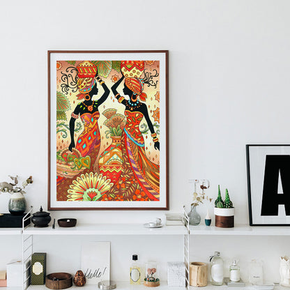 African Ethnic Art - Full Round Drill Diamond Painting 30*40CM