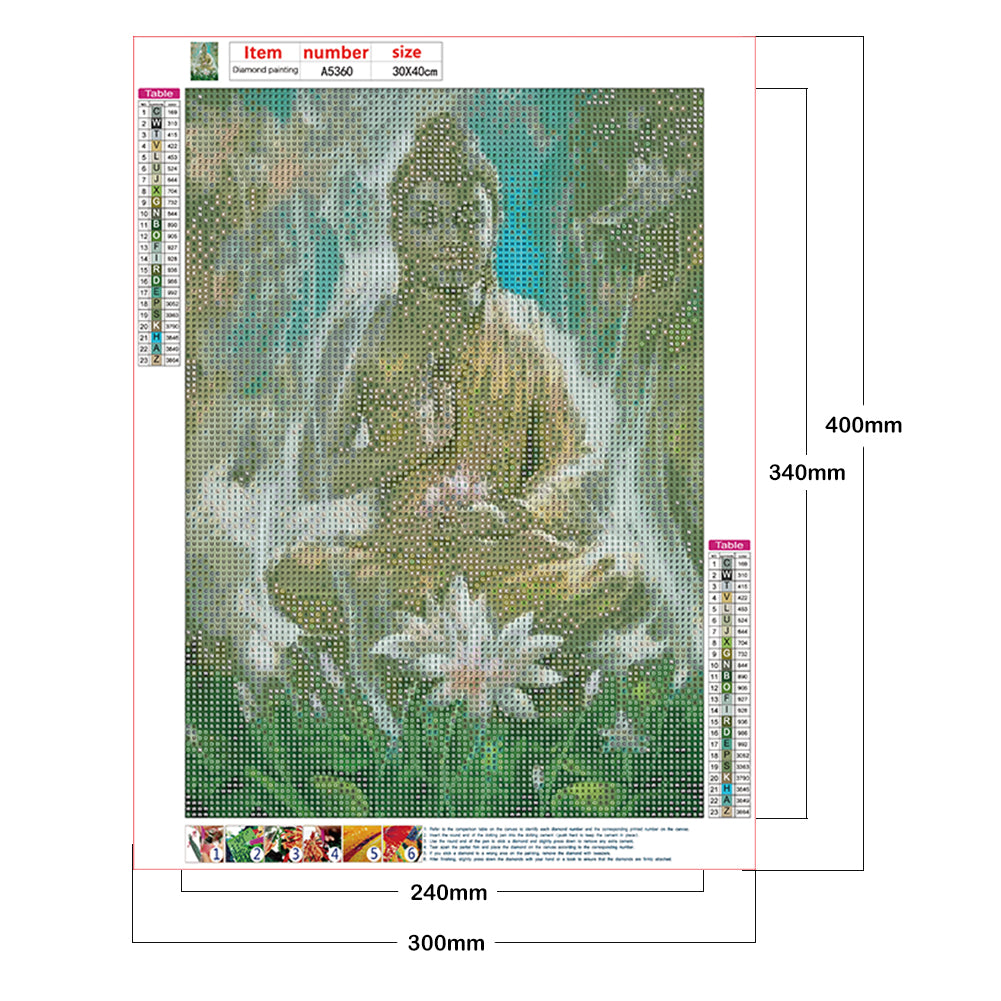 Buddha - Full Round Drill Diamond Painting 30*40CM
