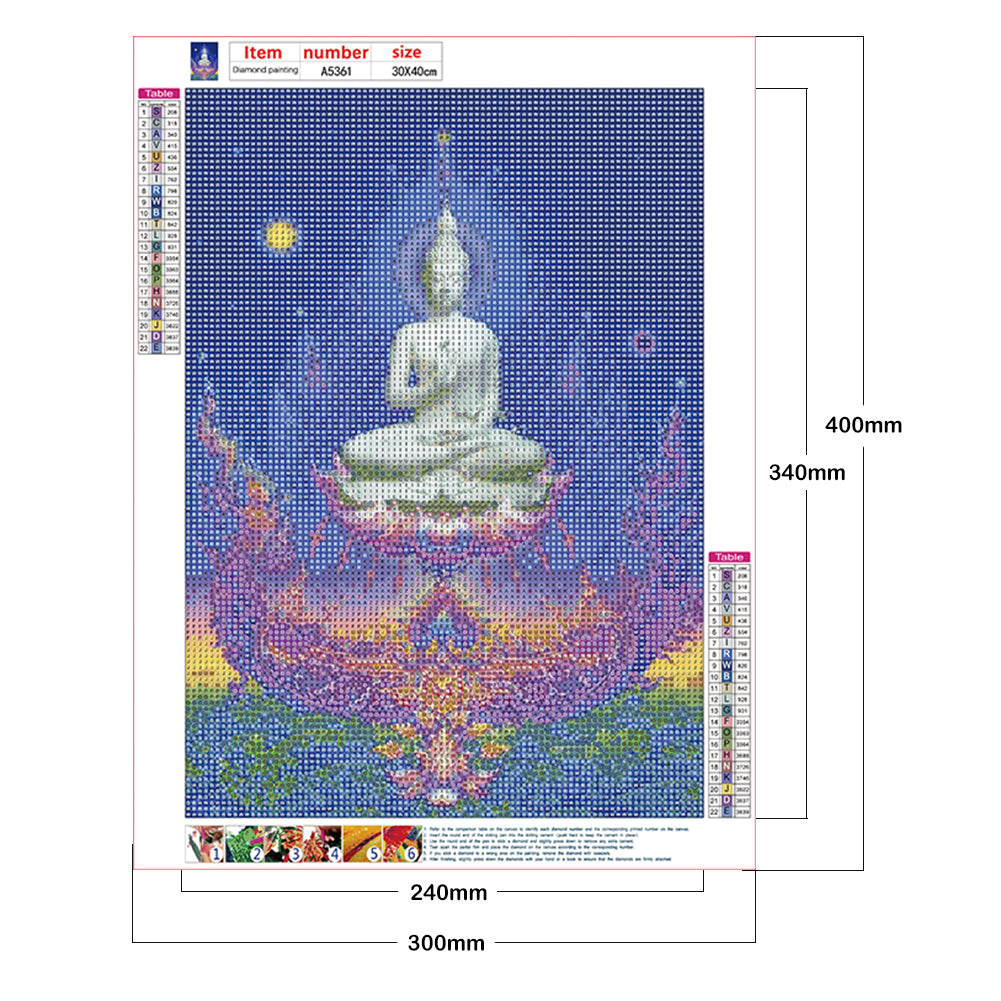Buddha - Full Round Drill Diamond Painting 30*40CM