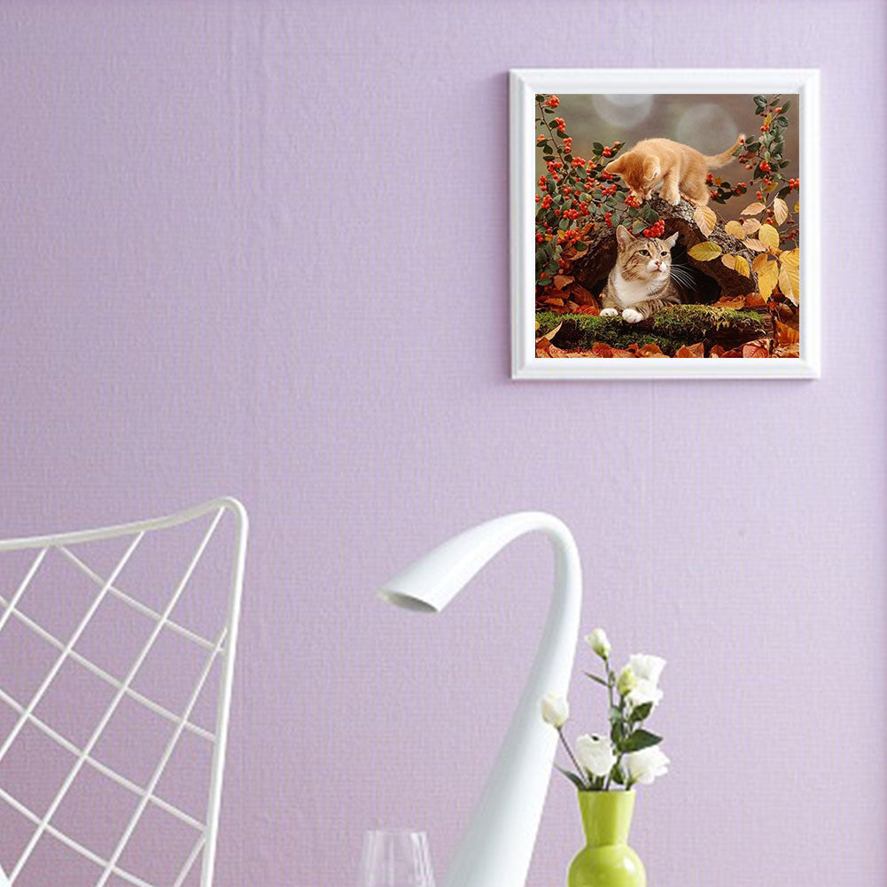 Kitten - Full Round Drill Diamond Painting 40*40CM