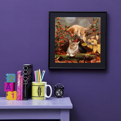 Kitten - Full Round Drill Diamond Painting 40*40CM