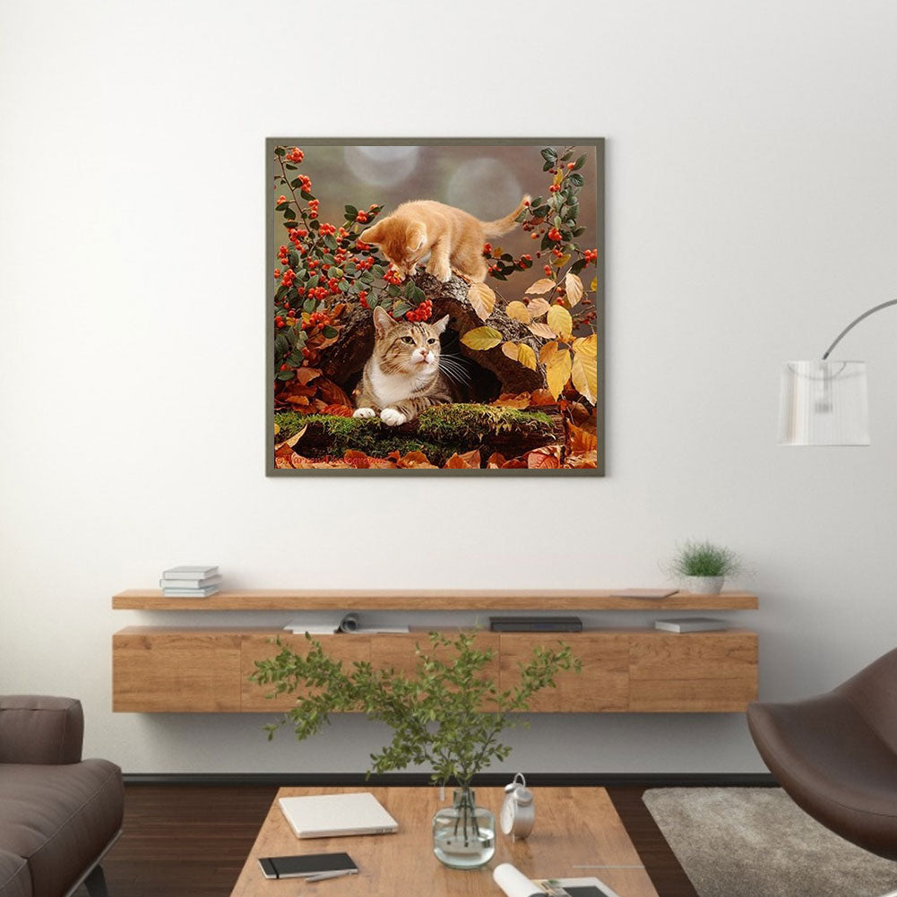 Kitten - Full Round Drill Diamond Painting 40*40CM