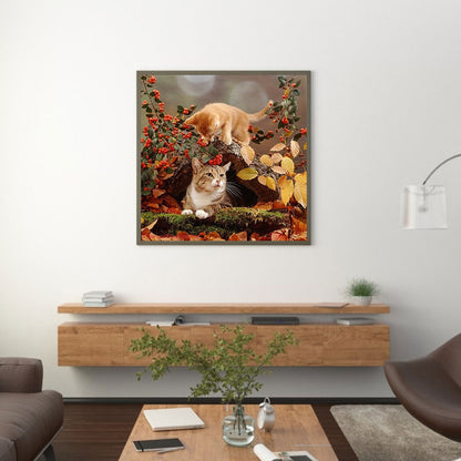Kitten - Full Round Drill Diamond Painting 40*40CM