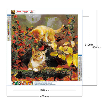 Kitten - Full Round Drill Diamond Painting 40*40CM