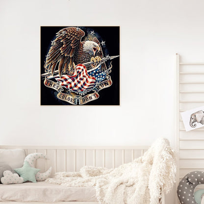 Eagle And Flag - Full Square Drill Diamond Painting 40*40CM