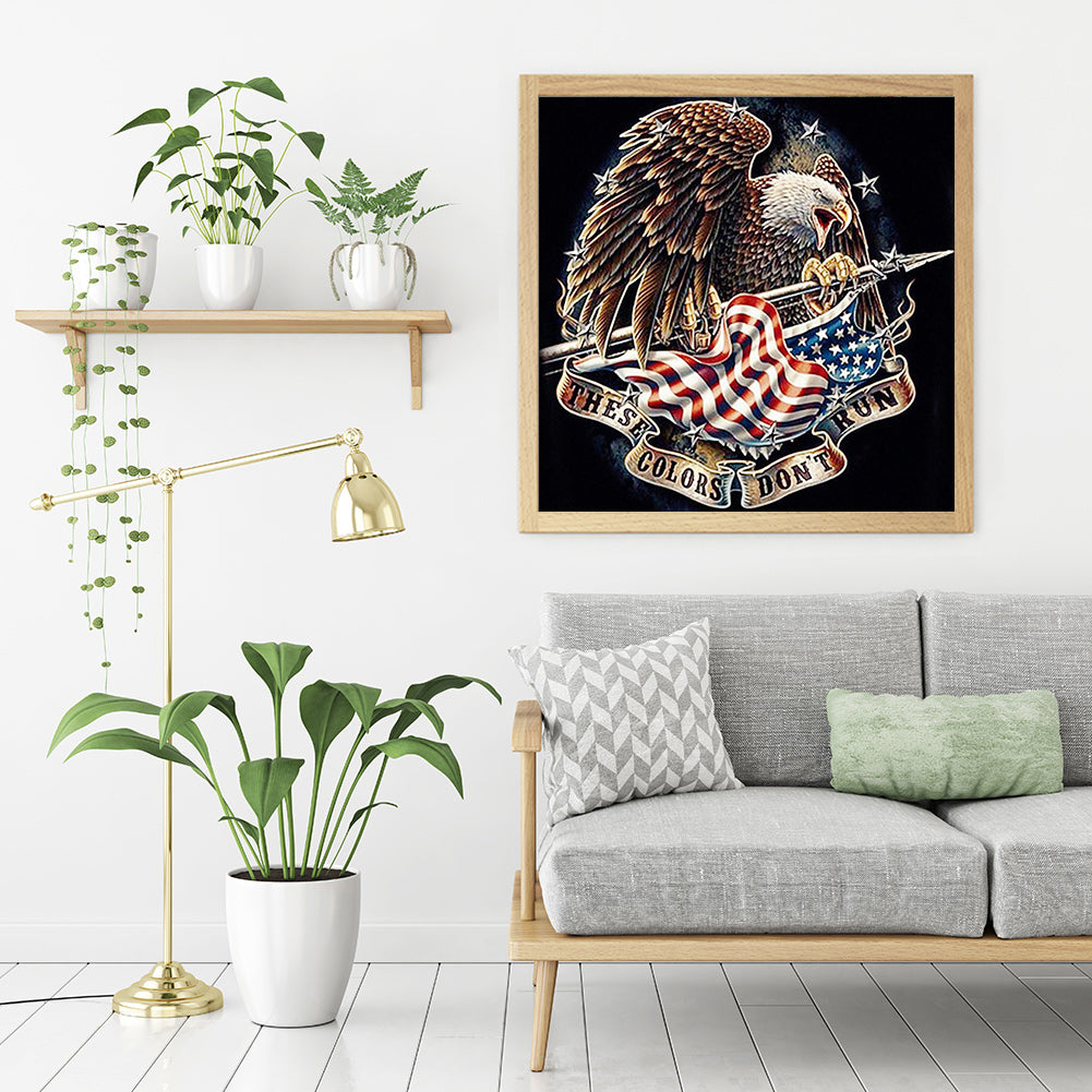 Eagle And Flag - Full Square Drill Diamond Painting 40*40CM