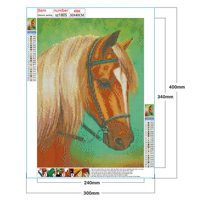 Horse - Full Round Drill Diamond Painting 30*40CM