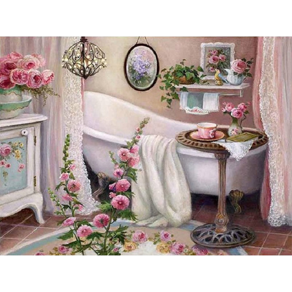 Tub - Full Round Drill Diamond Painting 60*50CM