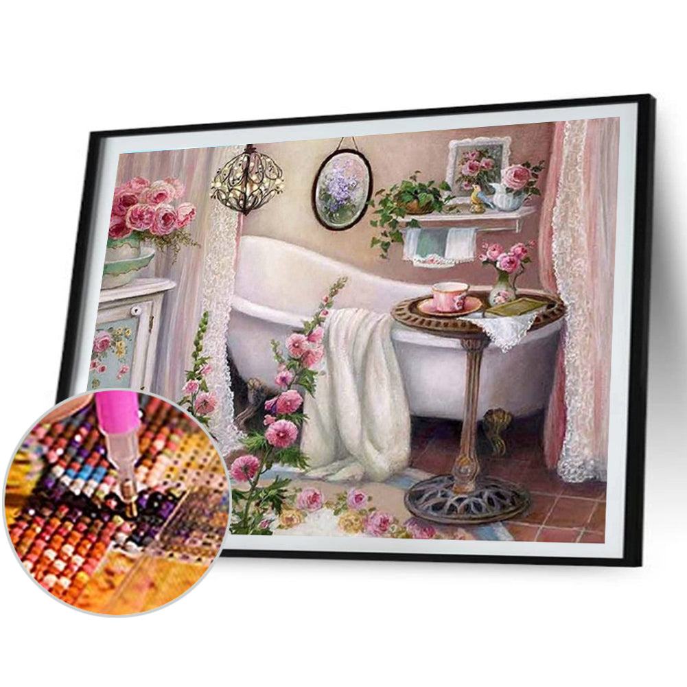 Tub - Full Round Drill Diamond Painting 60*50CM