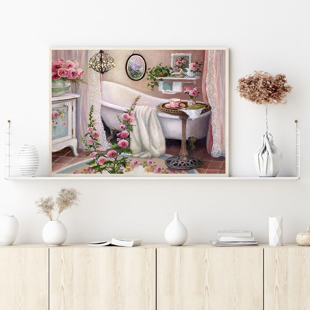 Tub - Full Round Drill Diamond Painting 60*50CM