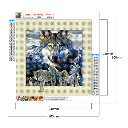 Wolf - Full Round Drill Diamond Painting 30*30CM