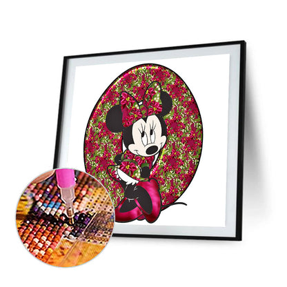 Mickey Mouse Letter O - Full Round Drill Diamond Painting 30*30CM