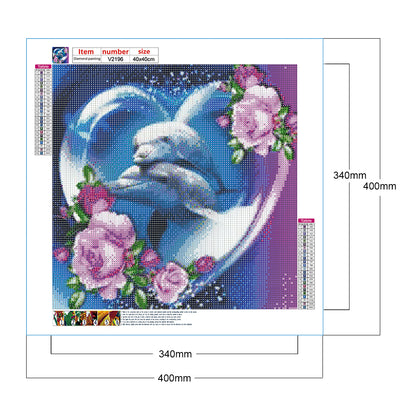 Dolphin - Full Round Drill Diamond Painting 40*40CM