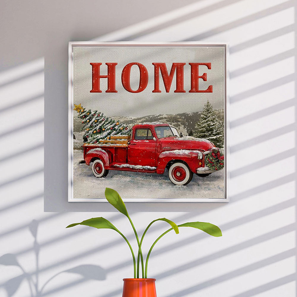 Christmas Jeep - Full Round Drill Diamond Painting 40*40CM