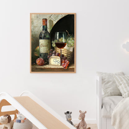 Wine - Full Round Drill Diamond Painting 30*40CM