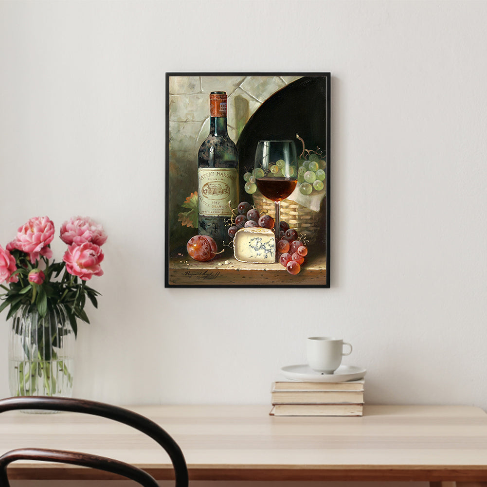 Wine - Full Round Drill Diamond Painting 30*40CM