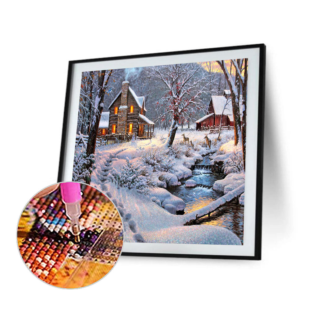 Houses - Full Round Drill Diamond Painting 40*40CM