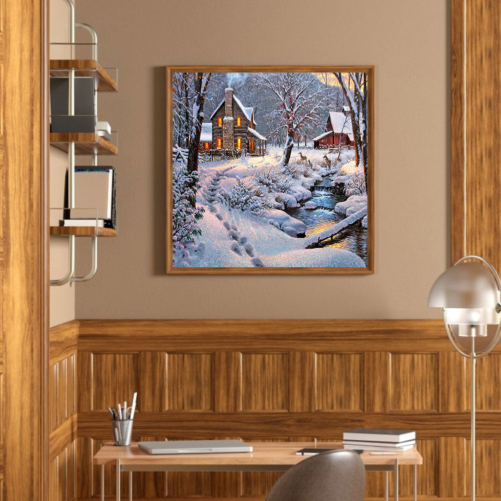Houses - Full Round Drill Diamond Painting 40*40CM