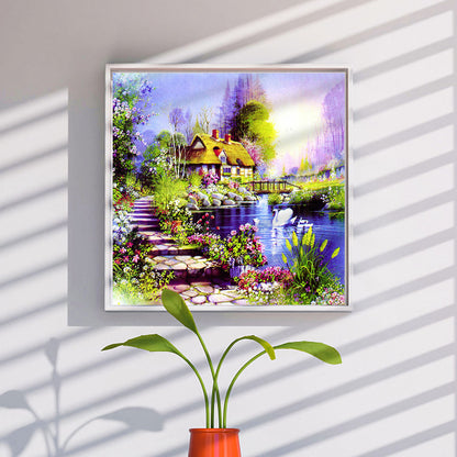 Houses - Full Round Drill Diamond Painting 40*40CM