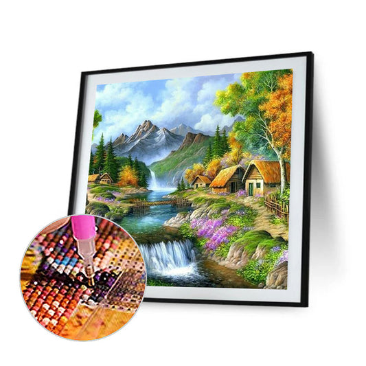 Houses - Full Round Drill Diamond Painting 40*40CM
