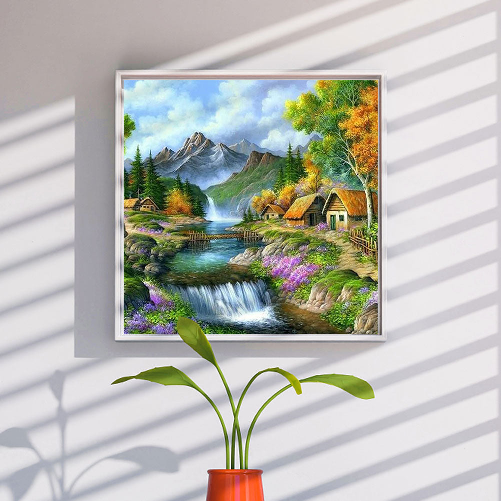 Houses - Full Round Drill Diamond Painting 40*40CM