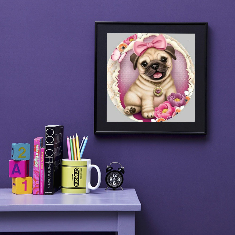 Pug Dog - Full Square Drill Diamond Painting 30*30CM